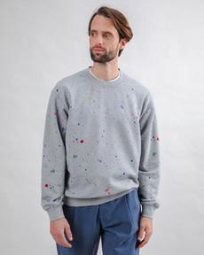 Splash Paint Sweatshirt Grey via Brava Fabrics