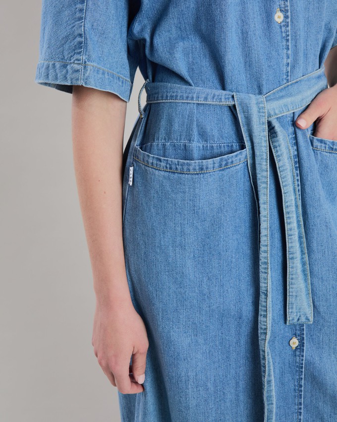 Washed Denim Shirt Dress Blue from Brava Fabrics
