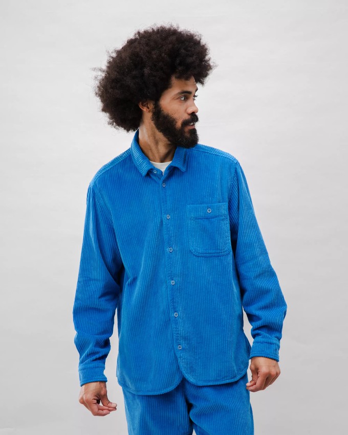 Project Cece | Corduroy Overshirt Blue