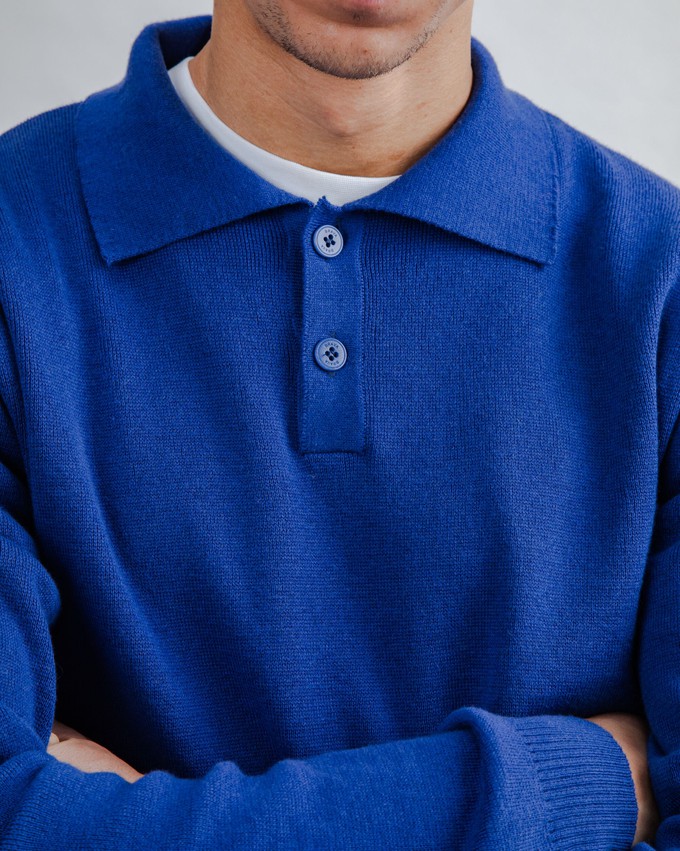 Knitted Polo Blue from Brava Fabrics