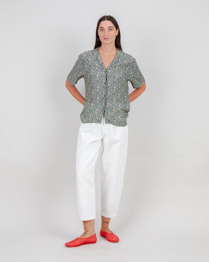 Peanuts Woodstock Aloha Blouse Navy from Brava Fabrics
