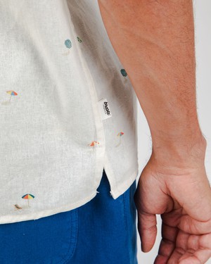 Beach please Aloha shirt Ecru from Brava Fabrics