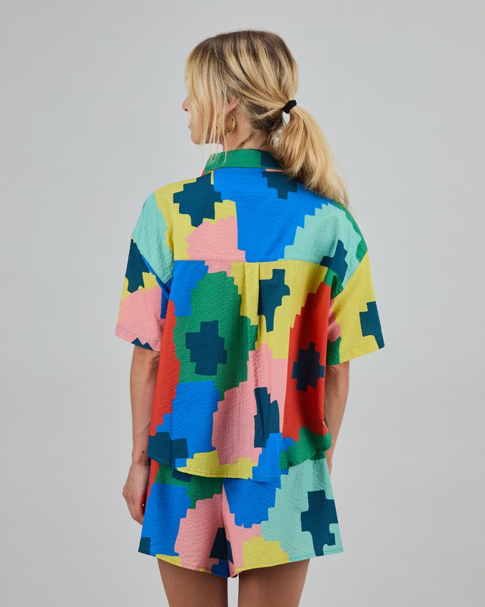 Maxi Flower Oversize Cropped Blouse from Brava Fabrics