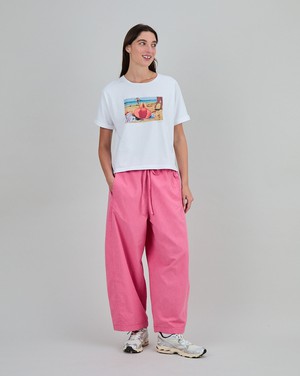 Checks Balloon Pants Pink from Brava Fabrics