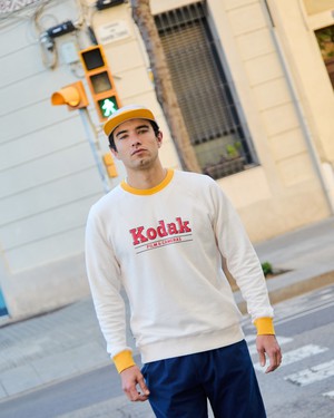 Kodak Retro FIlm Sweatshirt Ecru from Brava Fabrics