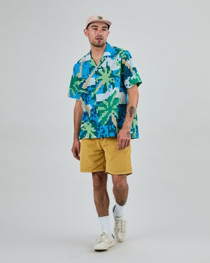 Tropical Pixel Camo Aloha Shirt from Brava Fabrics