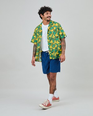 Peanuts Woodstock Aloha Shirts Green from Brava Fabrics