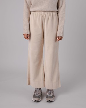 Wide Leg Corduroy Pants Cream from Brava Fabrics