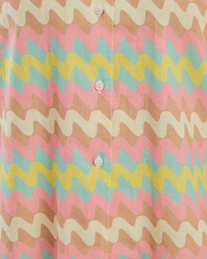 Pastel Wavy Stripes Aloha Blouse from Brava Fabrics