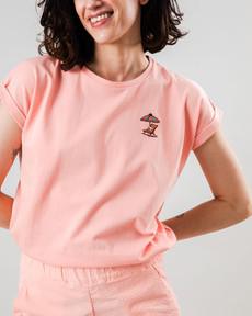 Peanuts Tropical Scoop Tee Pink via Brava Fabrics