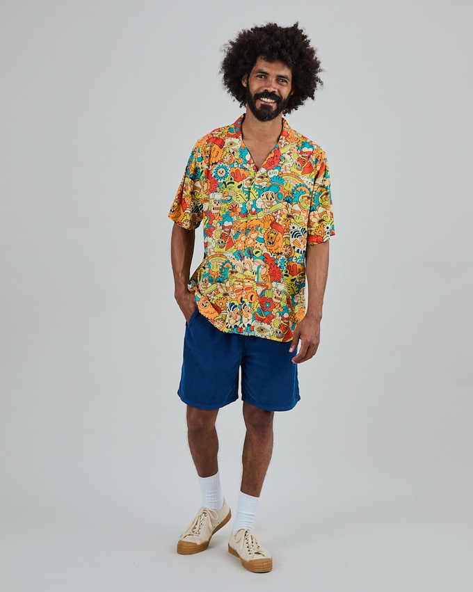 Asis Percales Party Animal Aloha Shirt from Brava Fabrics