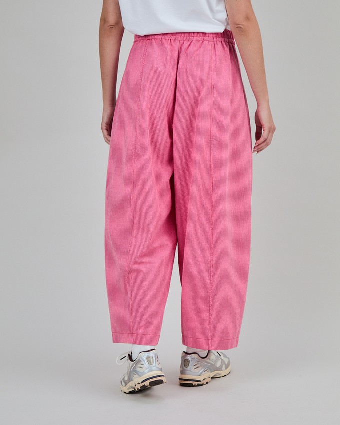 Checks Balloon Pants Pink from Brava Fabrics
