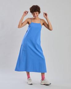 Checks Strappy Straight Dress Blue via Brava Fabrics