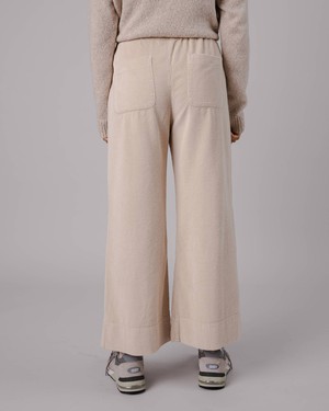 Wide Leg Corduroy Pants Cream from Brava Fabrics