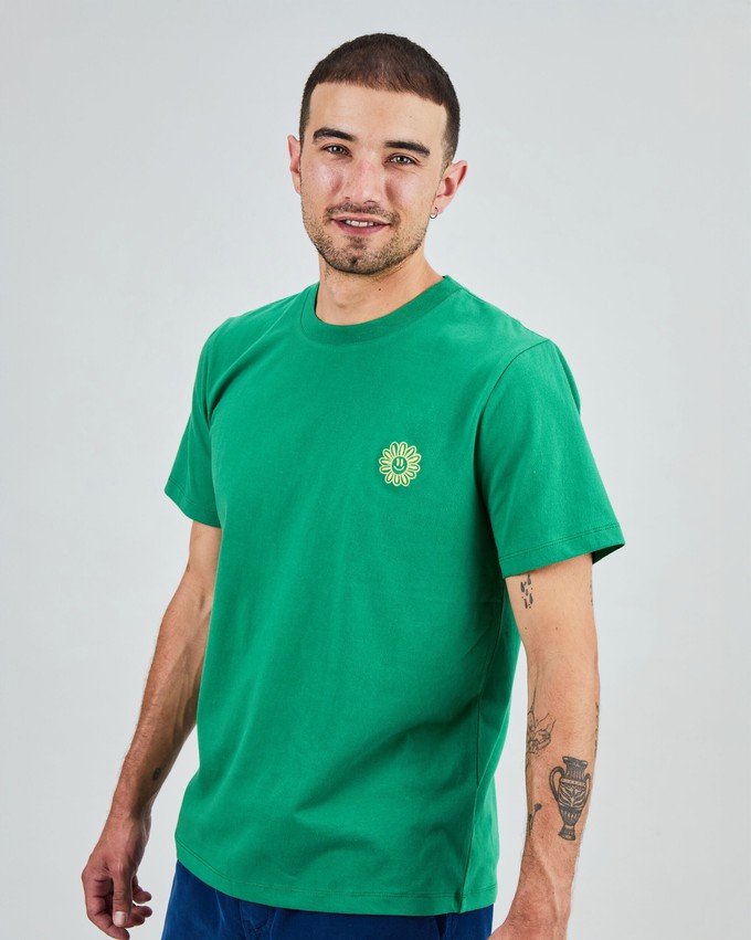 Asis Percales Daisy T-Shirt Green from Brava Fabrics