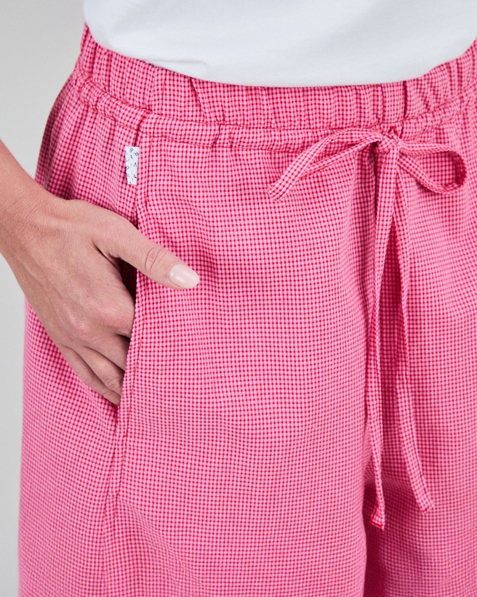 Checks Balloon Pants Pink from Brava Fabrics