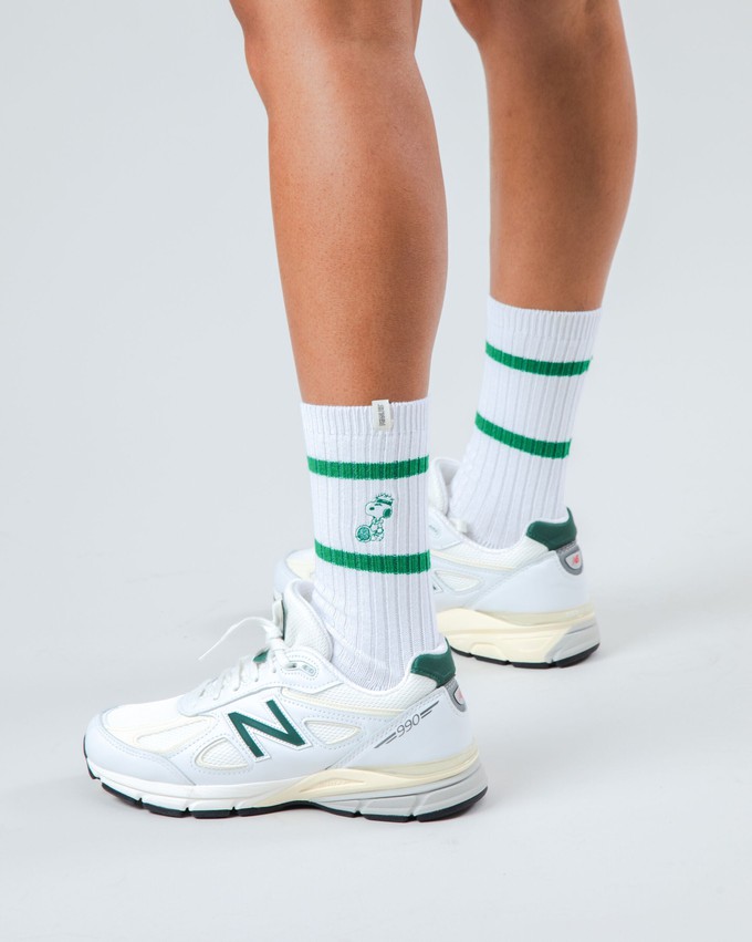 Peanuts Tennis Snoopy Socks White from Brava Fabrics