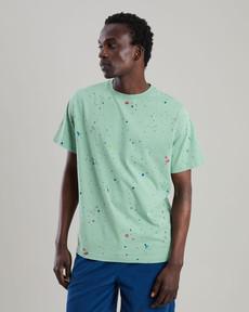 Splash Paint Tshirt Green via Brava Fabrics