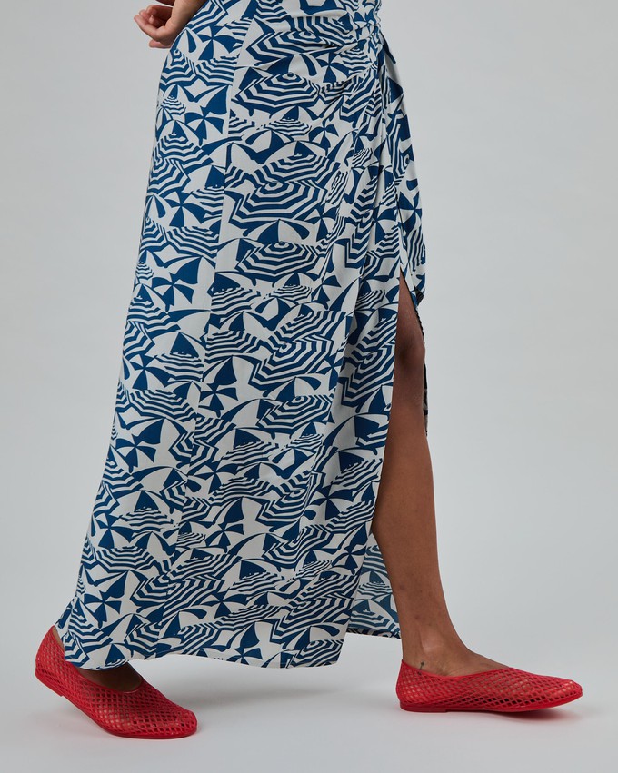 Sombrilla Kimono Dress Blue from Brava Fabrics