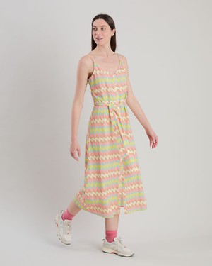 Pastel Wavy Stripes Strap Dress from Brava Fabrics