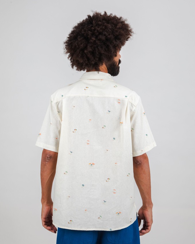 Beach please Aloha shirt Ecru from Brava Fabrics
