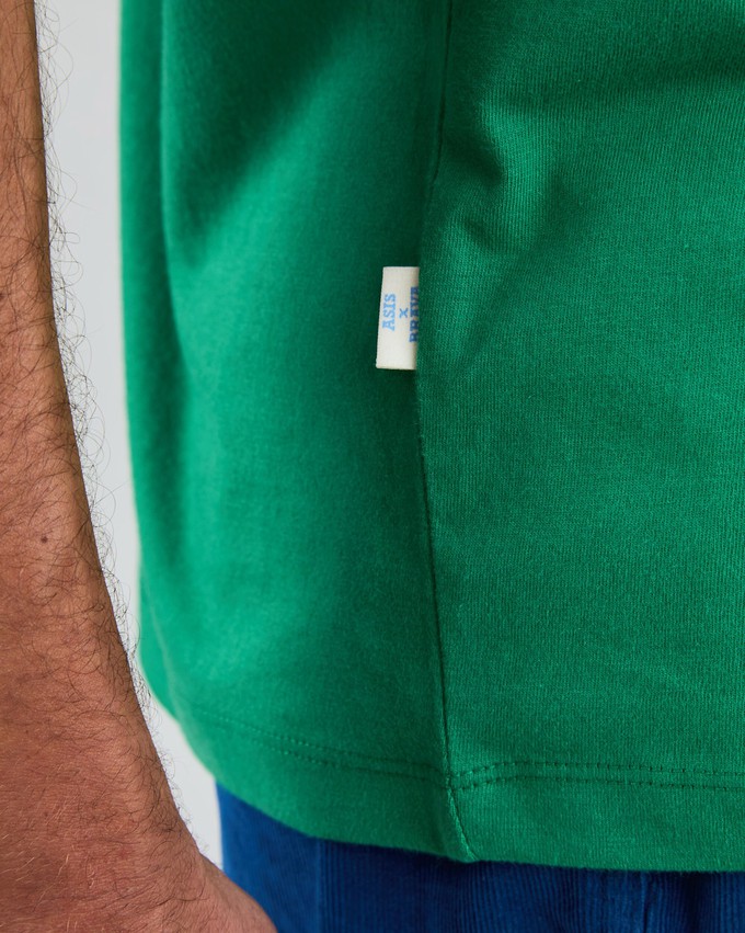 Asis Percales Daisy T-Shirt Green from Brava Fabrics