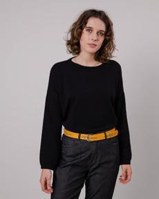Polka Dots Sweater Black via Brava Fabrics