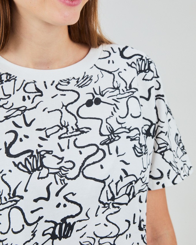 Peanuts Woodstock Oversize Tee White from Brava Fabrics