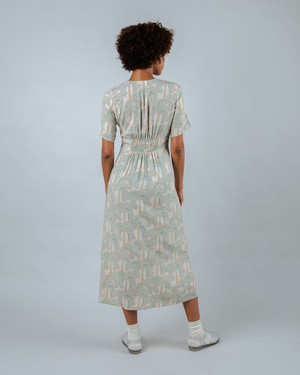 Borneo V-neck Dress Ecru from Brava Fabrics
