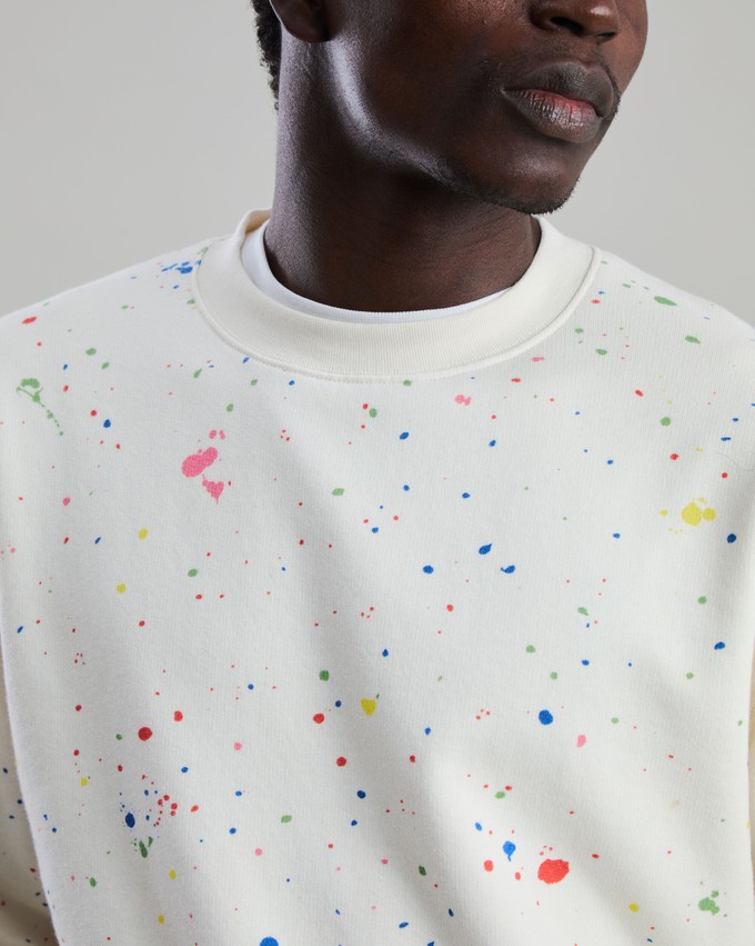 Splash Paint Sweatshirt Ecru from Brava Fabrics