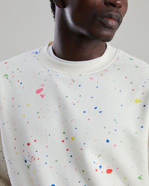 Splash Paint Sweatshirt Ecru from Brava Fabrics
