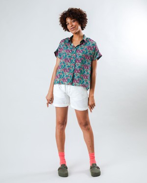 Asis Percales Tigris Batwing Blouse Light Green from Brava Fabrics