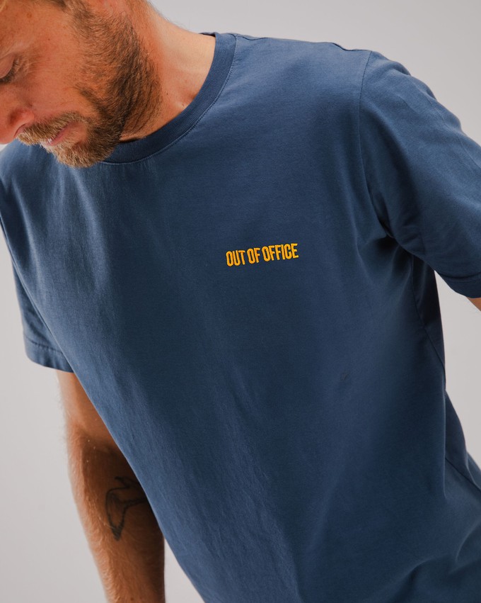 Out of Office Cotton T-shirt Blue from Brava Fabrics