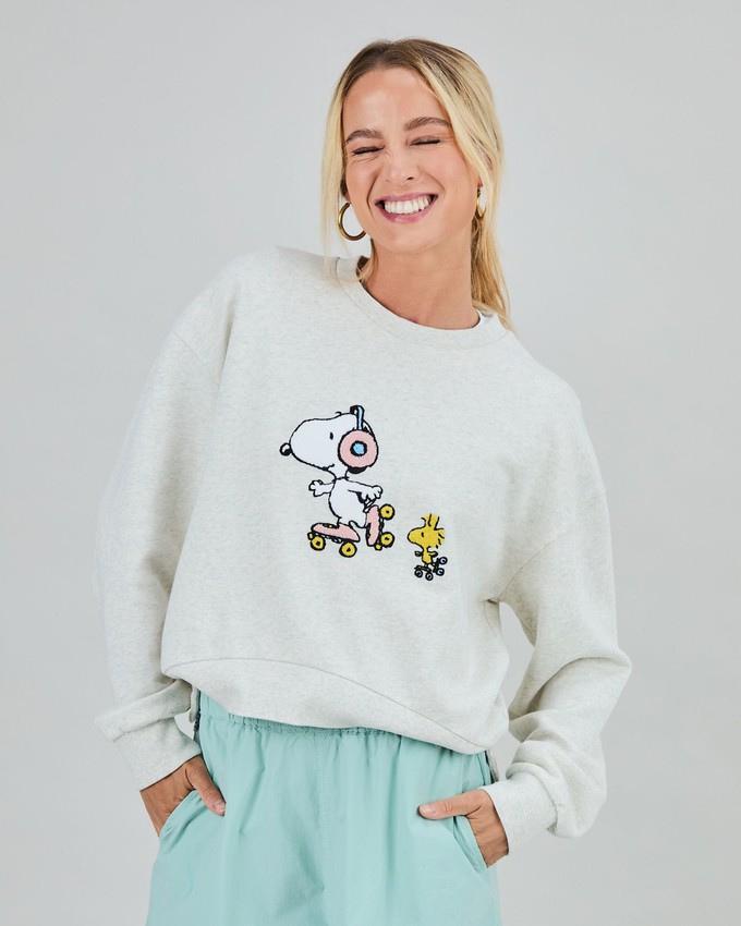 Peanuts Roller Sweatshirt Ecru from Brava Fabrics