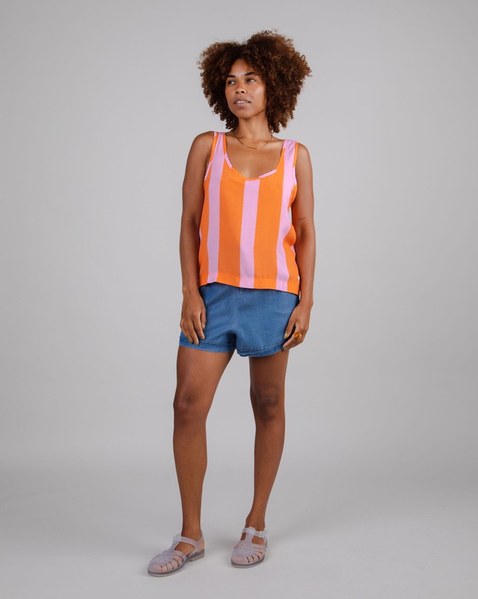 Color Block Tank Top Orange from Brava Fabrics