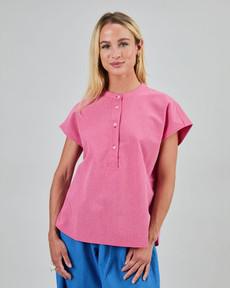 Checks Sleeveless Blouse Pink via Brava Fabrics