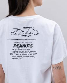Peanuts Everybody's in a Hurry Oversize Tee White via Brava Fabrics