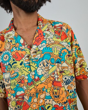 Asis Percales Party Animal Aloha Shirt from Brava Fabrics