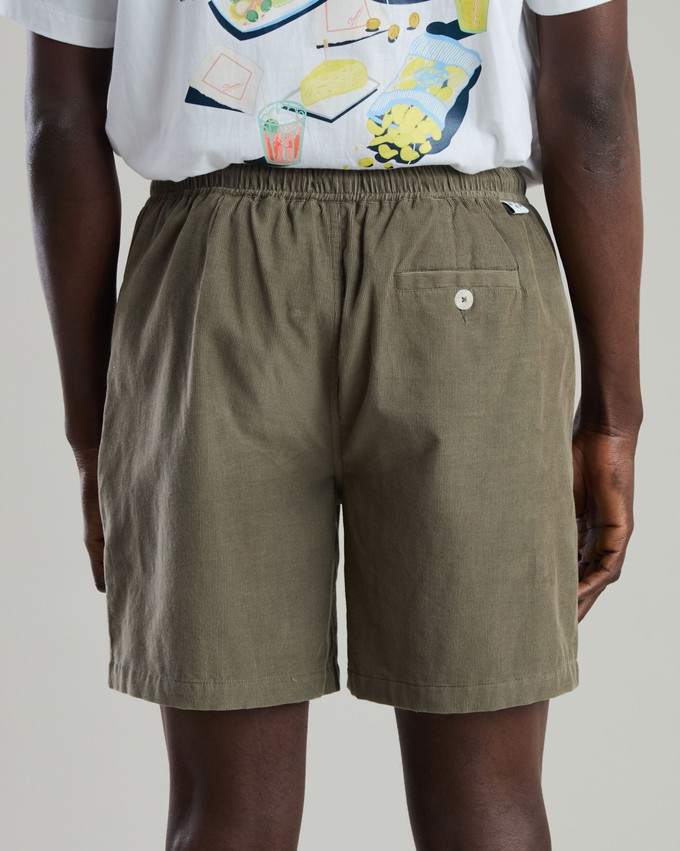 Baby Cord Shorts Stone Green from Brava Fabrics