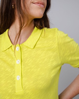 Buttoned Polo Lime from Brava Fabrics