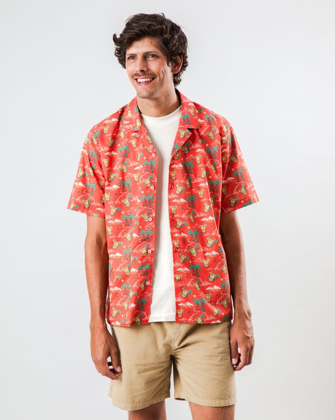 Jungle Juice Aloha Shirt Red from Brava Fabrics