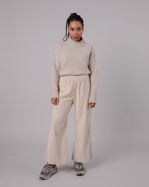 Wide Leg Corduroy Pants Cream from Brava Fabrics