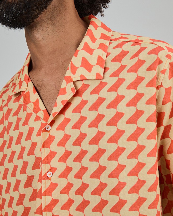 Gum Aloha Shirt Rust Red from Brava Fabrics