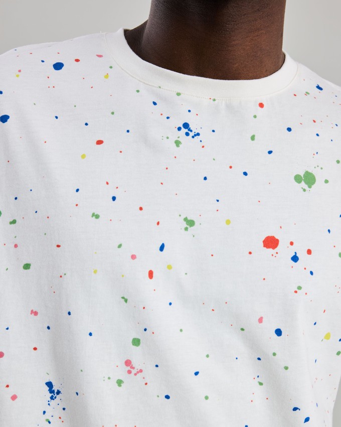 Splash Paint Tshirt Ecru from Brava Fabrics