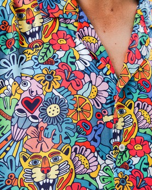 Asis Percales Tutti Frutti Aloha Shirt from Brava Fabrics