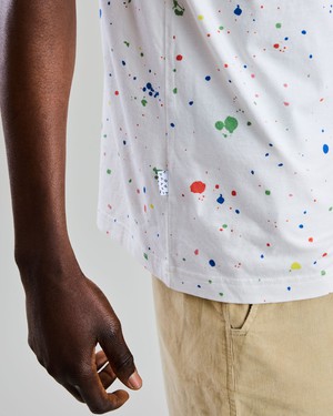 Splash Paint Tshirt Ecru from Brava Fabrics