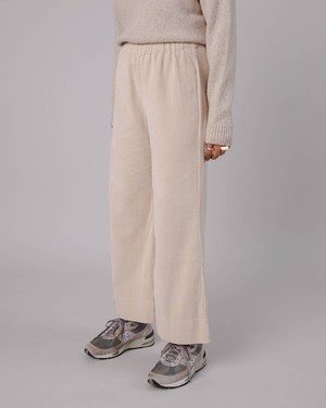 Wide Leg Corduroy Pants Cream from Brava Fabrics