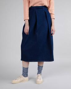 Pleated Skirt Indigo via Brava Fabrics