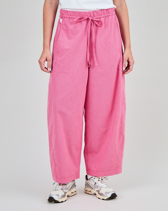 Checks Balloon Pants Pink from Brava Fabrics