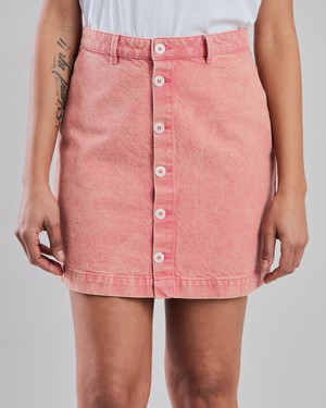 Washed Denim Mini Skirt Pink from Brava Fabrics